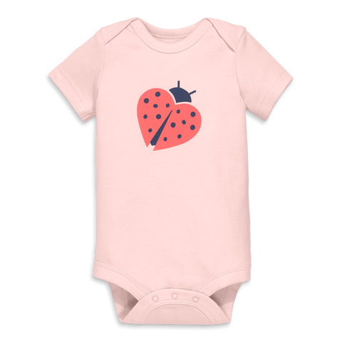 Organic Short Sleeve  Ladybug Babysuit