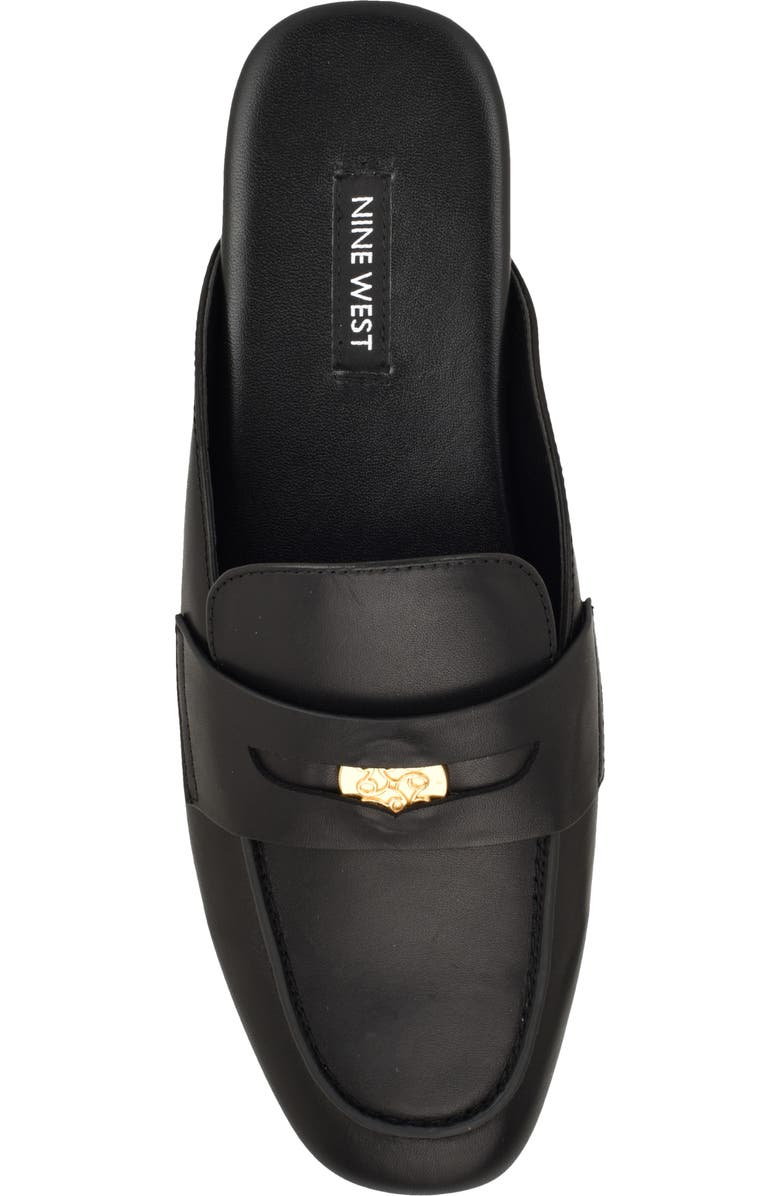 Nine West Evans Penny Loafer Mule, Alternate, color, Black