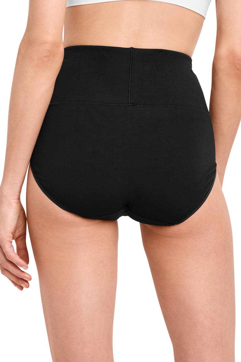 Women's Skimmies Cotton Stretch 360° Tummy Smoothing Brief - 3 Pack, Alternate, color, Black/Light