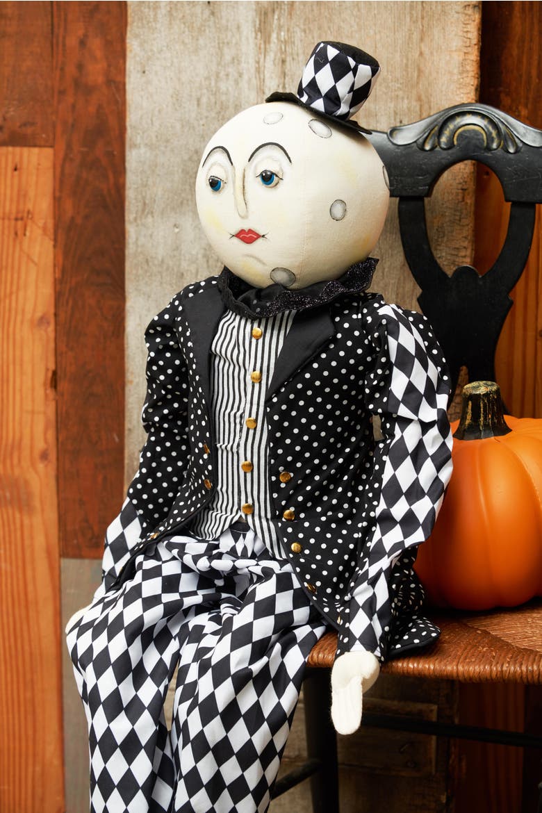 Aruna Moon in Suit & Top Hat Halloween Joe Spencer Gathered Traditions Figurine, Alternate, color, Black