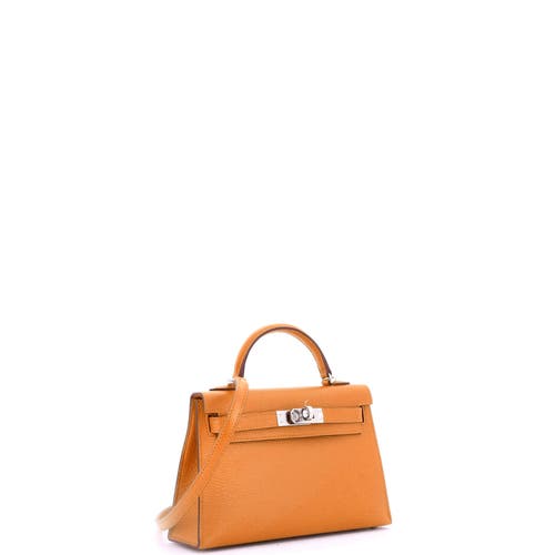 Pre-owned Hermes Hermes Kelly Mini Ii Bag Verso Chevre Mysore With Palladium Hardware 20