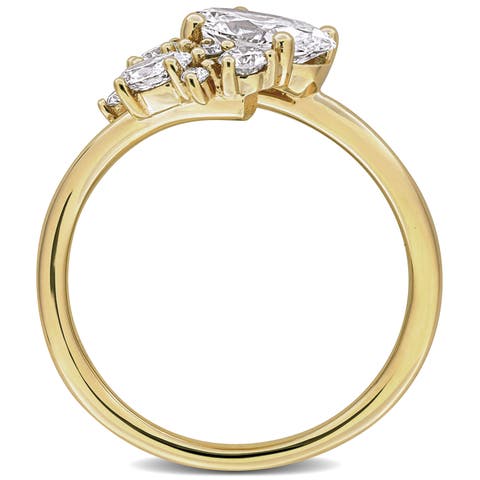 1-1/3 CTW Lab-Grown Diamond Cluster Ring 14k