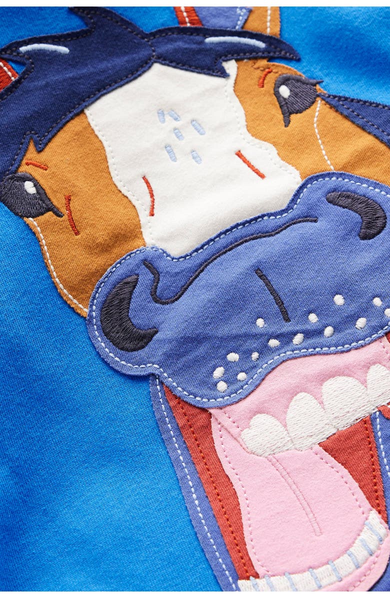 Mini Boden Kids' Horse Appliqué Layered Cotton T-Shirt, Alternate, color,