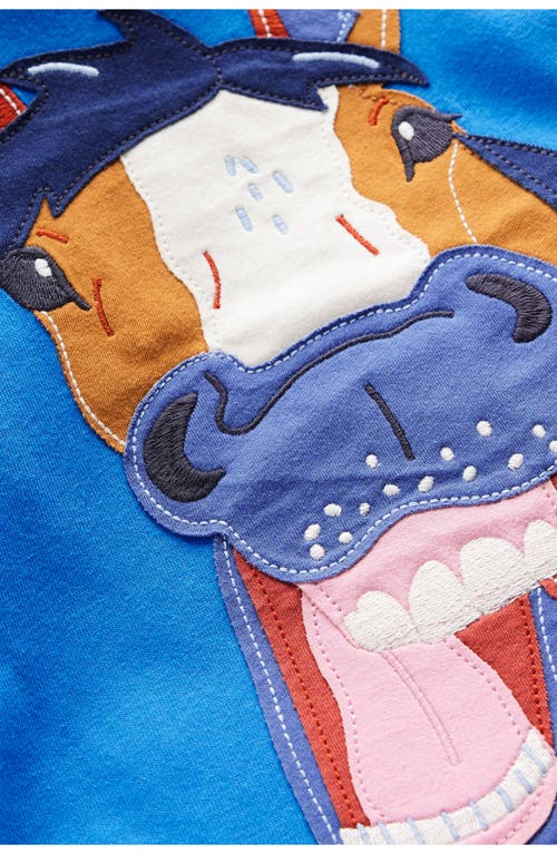 MINI BODEN MINI BODEN KIDS' HORSE APPLIQUÉ LAYERED COTTON T-SHIRT