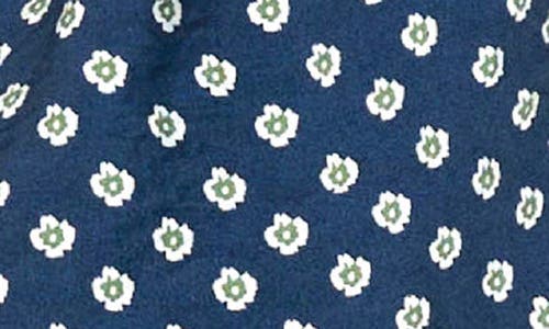 Gibsonlook Elle Ruffle Peplum Top In Navy Daisy