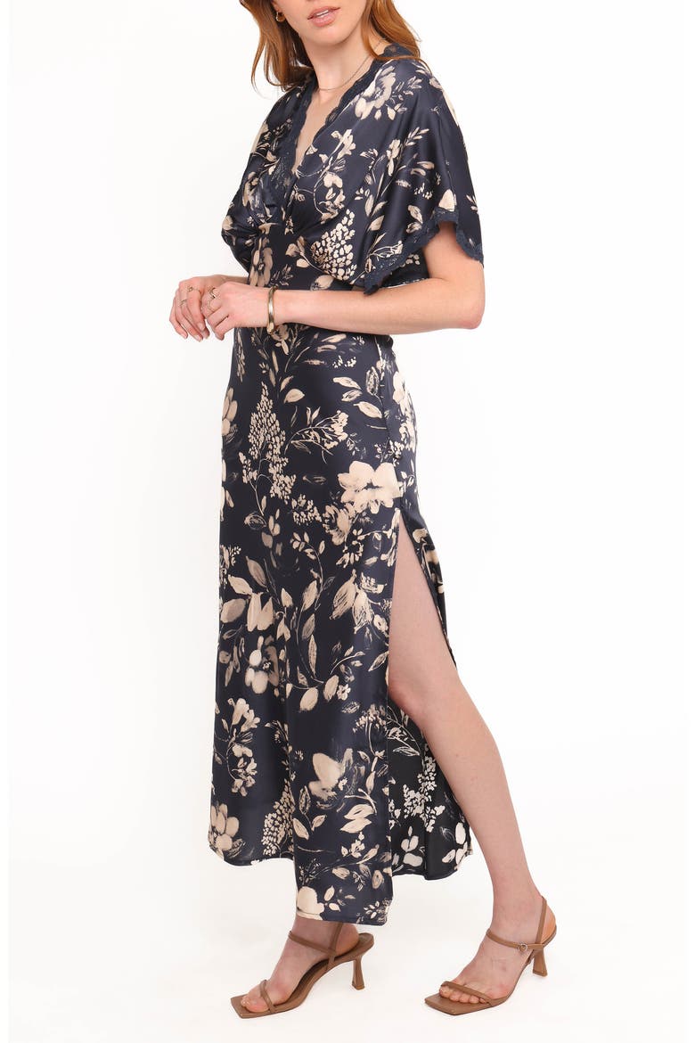 Laurent Floral Dress, Alternate, color, BLACK CREAM FLORAL
