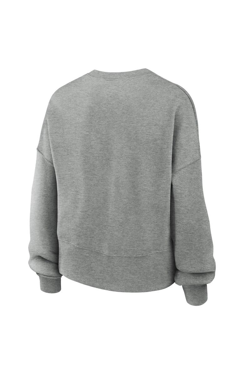 Nike Women's Nike Heather Gray Kentucky Wildcats Oversized Legacy Classic Pullover Sweatshirt, Alternate, color,