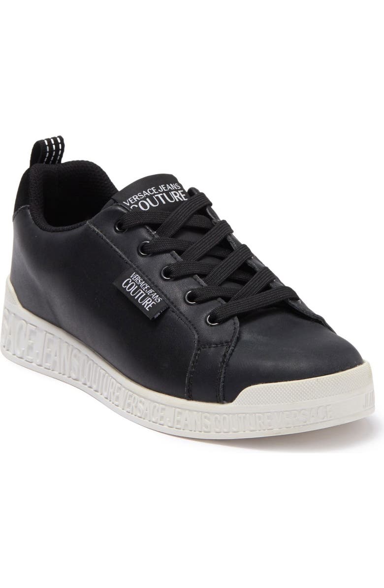Versace Jeans Leather Sneaker, Main, color,