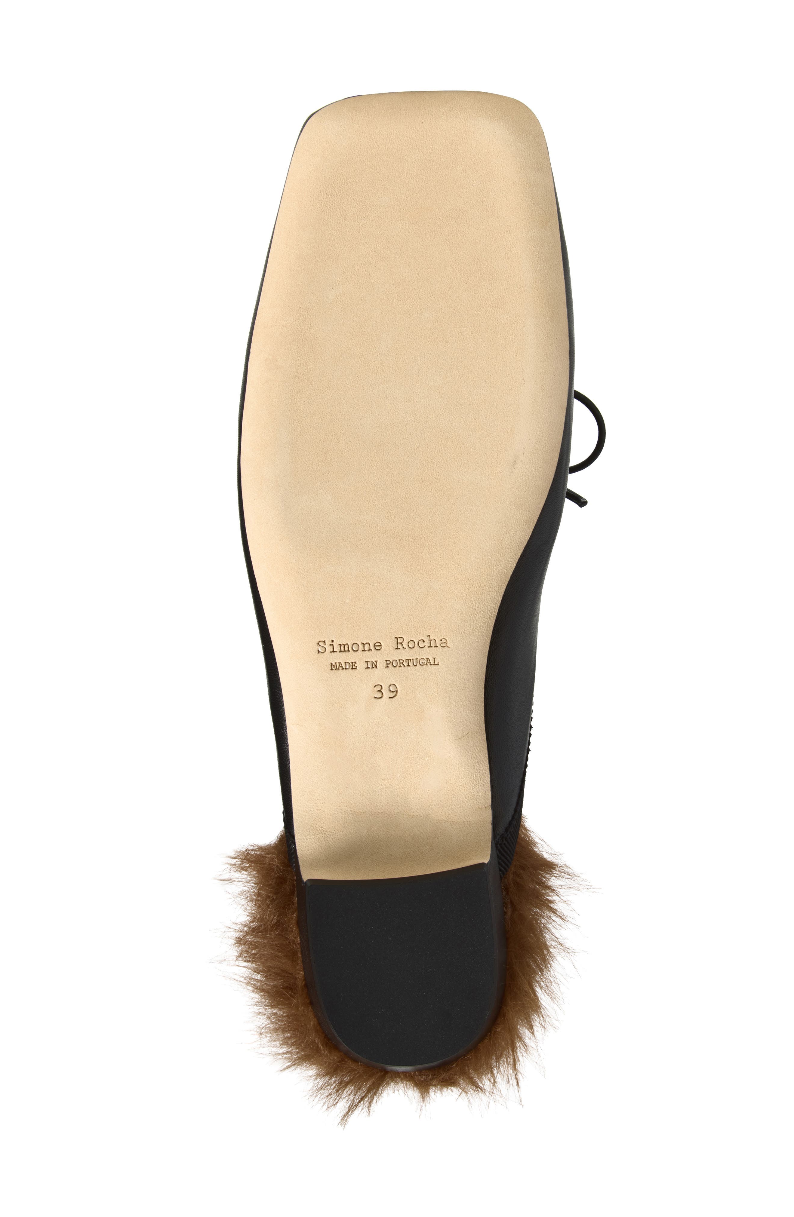 Faux Fur Lined Mule, Alternate, color, BLACK/ BROWN