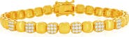 SIMONA Pavé Cubic Zirconia Square Link Bracelet