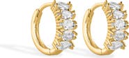 Mazin Jewels Baguette Hoops