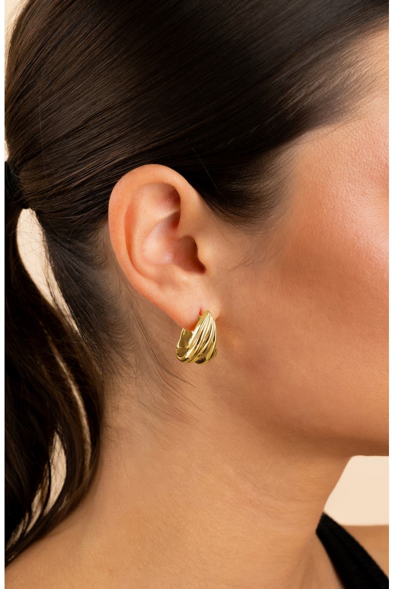 Anouk Twist Hoop Earrings, Alternate, color, GOLD