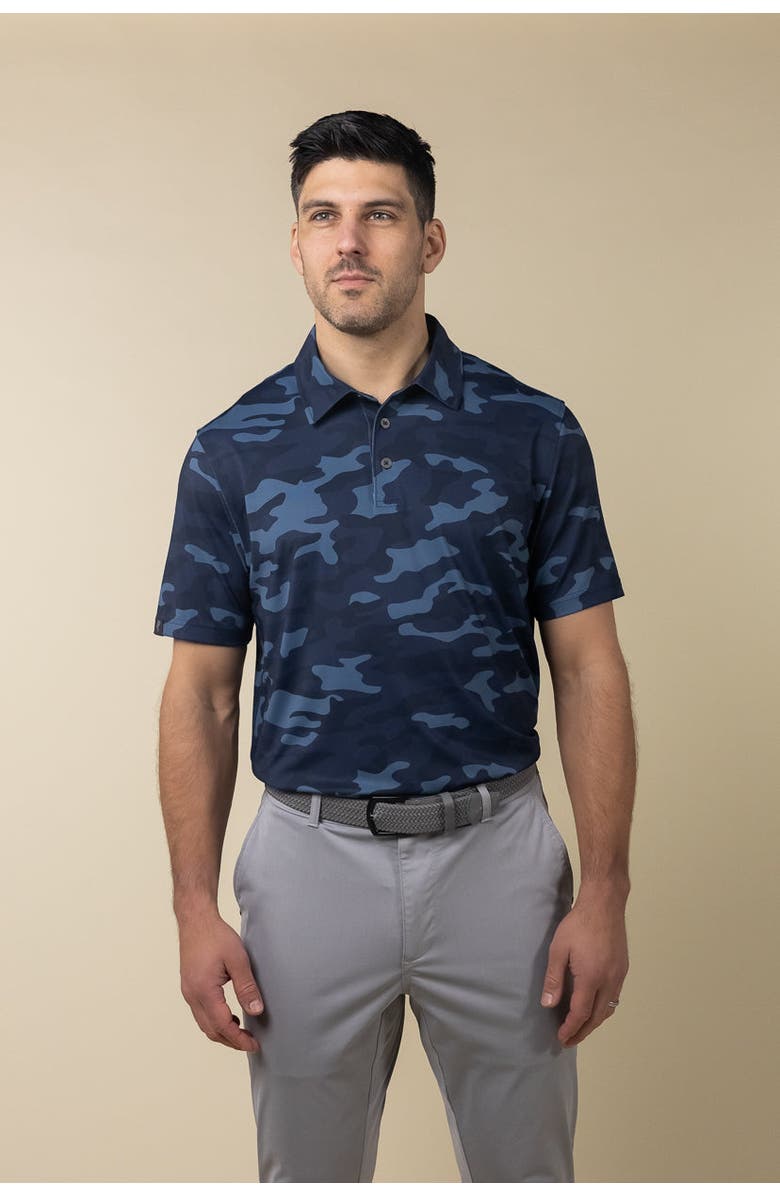 ASHWORTH GOLF Midnight Camo Polo, Alternate, color, Midnight