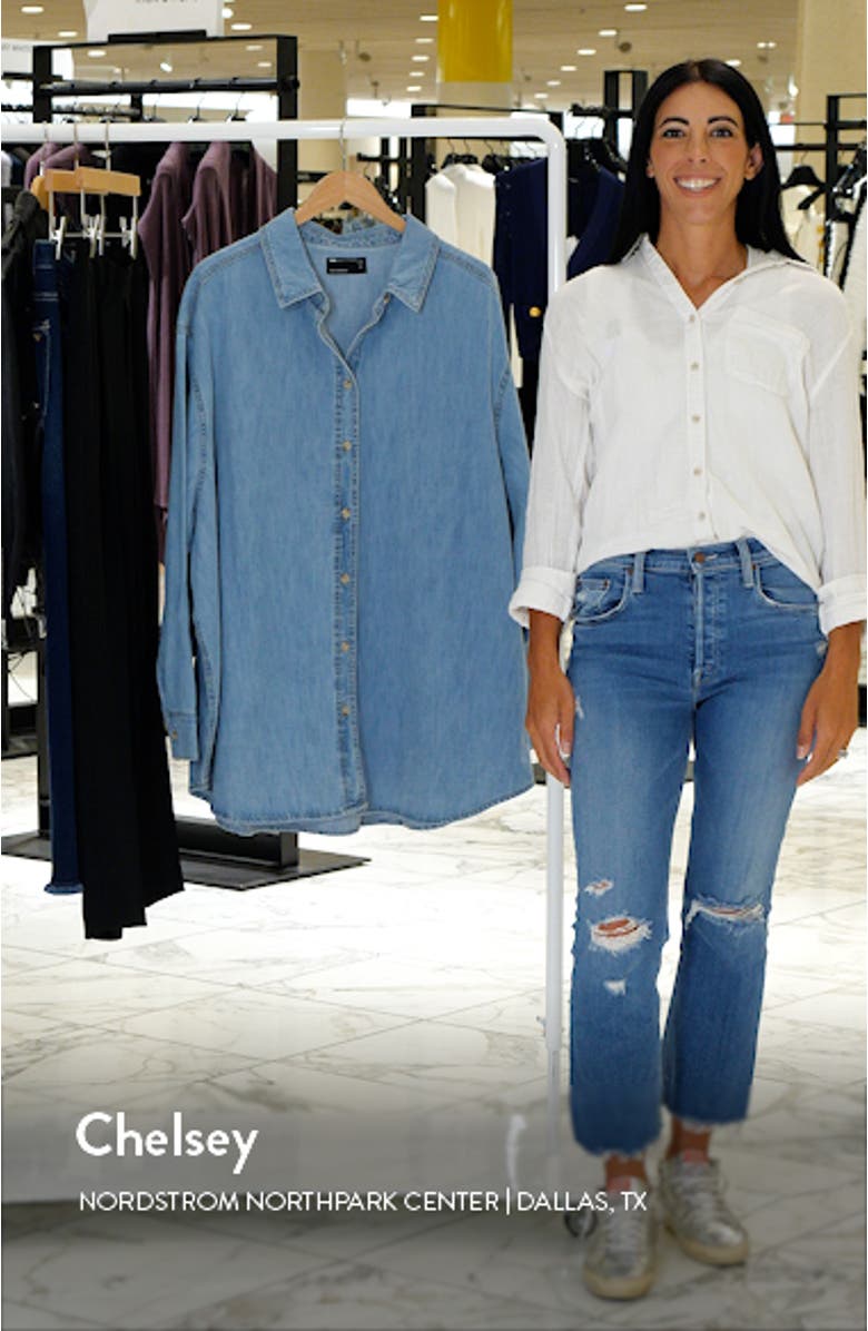 Curve Denim Button-Up Shirt, sales video thumbnail