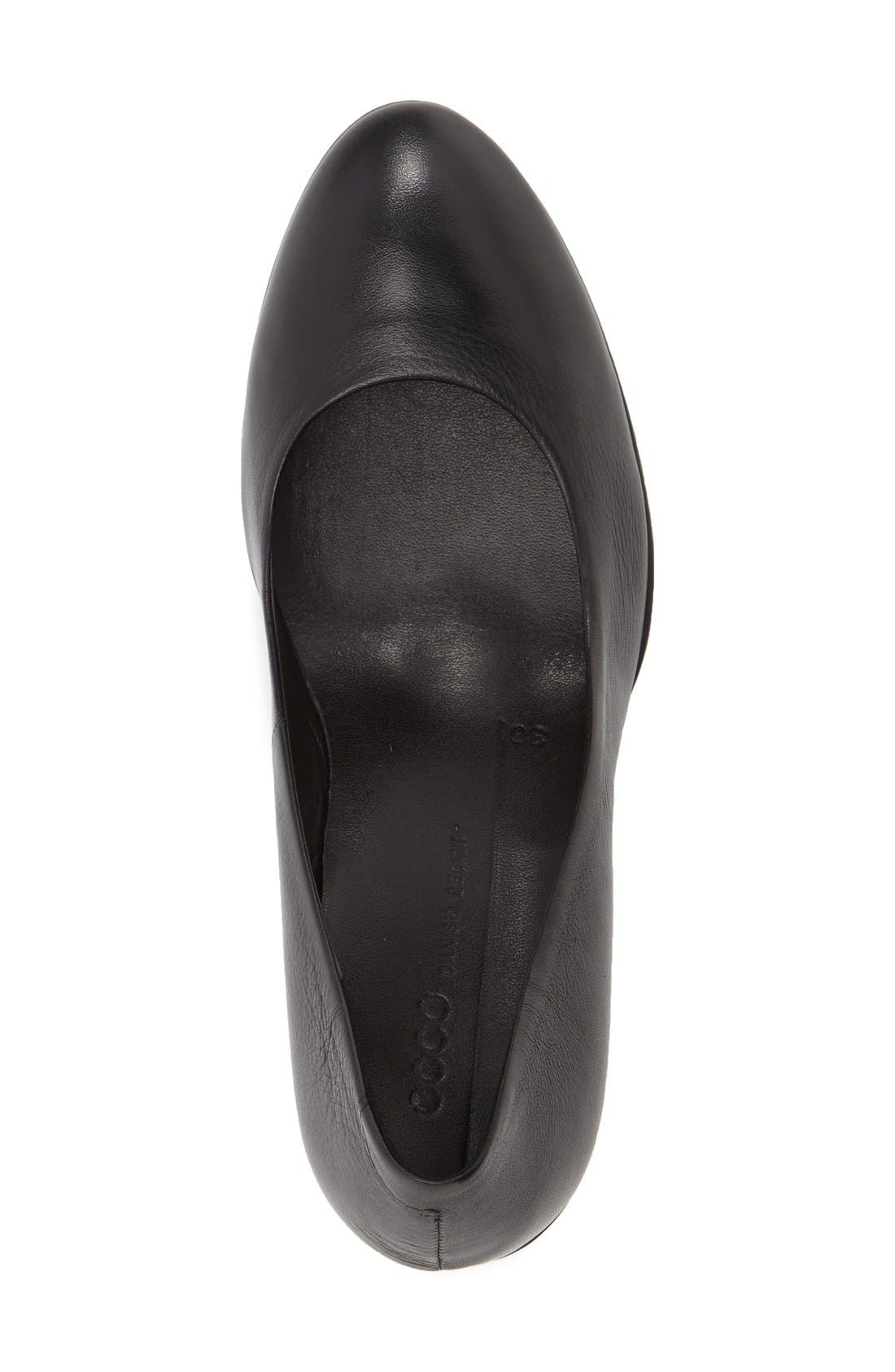 ECCO Shape 55 Plateau Pump, Alternate, color, Black Leather