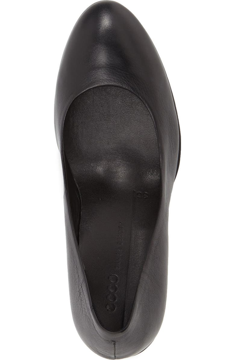 ECCO Shape 55 Plateau Pump, Alternate, color, Black Leather