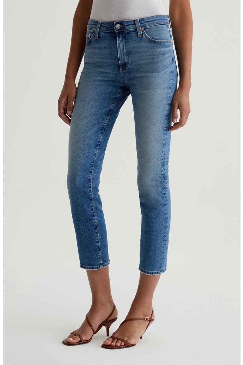 Mari Mid Rise Ankle Slim Straight Leg Jeans, Alternate, color, 13 YEARS REIGN