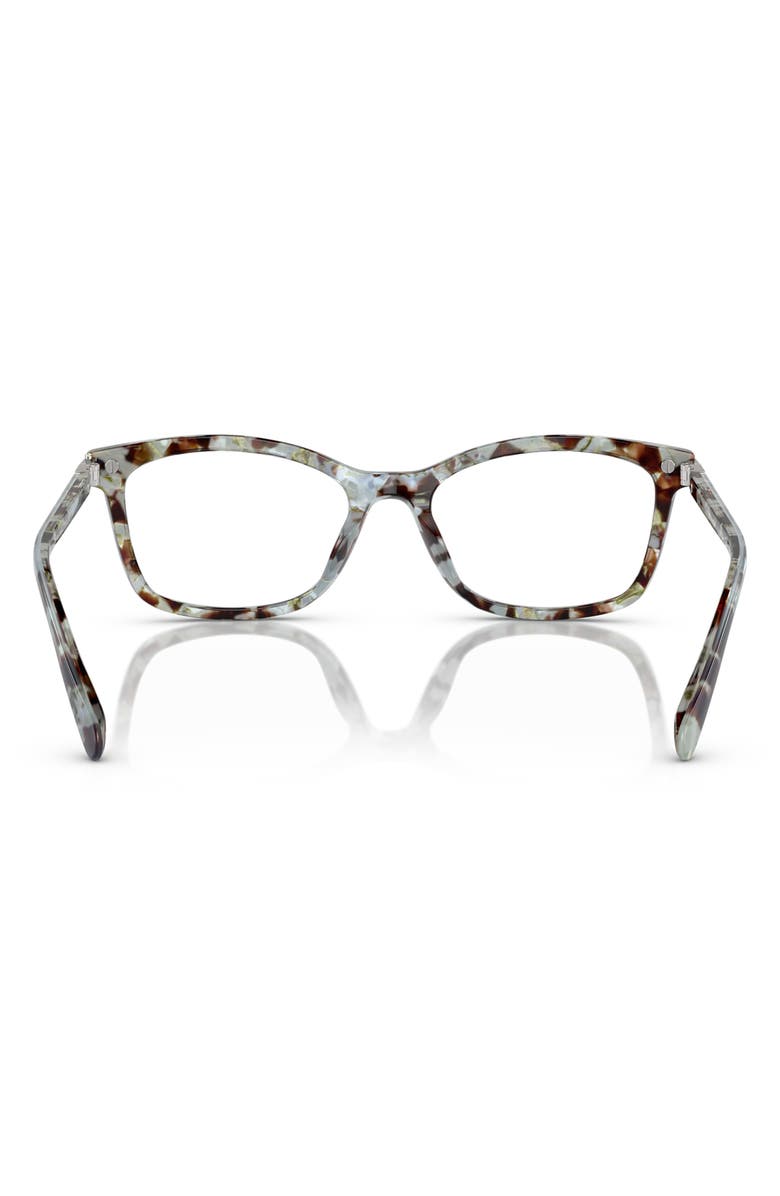 COACH 53mm Rectangular Optical Glasses, Alternate, color, Sea Glass Tortoise / Demo