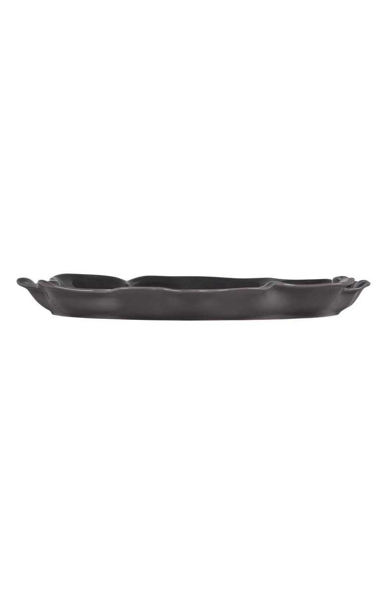 Le Creuset Iris Stoneware Ruffle Platter, Alternate, color, Oyster