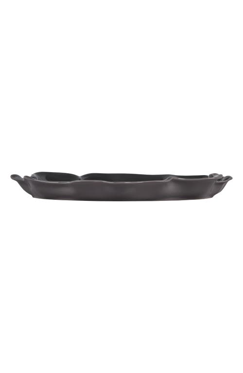 Le Creuset Iris Stoneware Serving Platter In Oyster