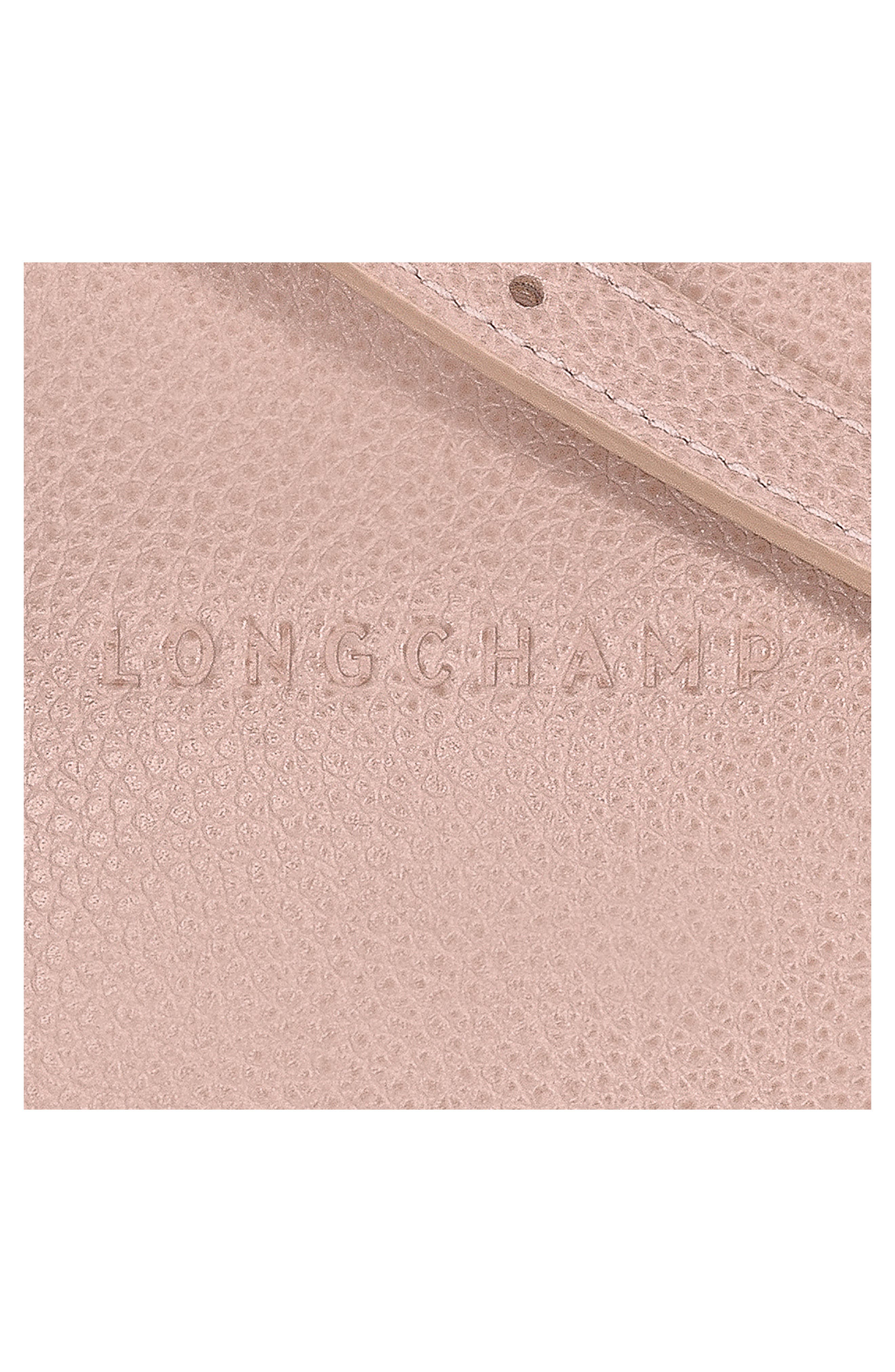 Longchamp Small Le Foulonné Leather Crossbody Bag, Alternate, color, Beige