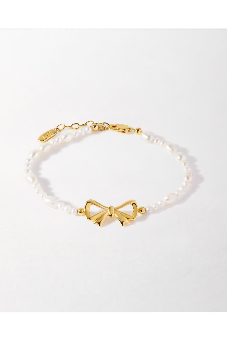 Bow Pearl Bracelet, Main, color, Pearl