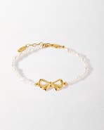 Edge of Ember Bow Pearl Bracelet