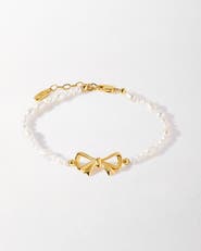 Edge of Ember Bow Pearl Bracelet