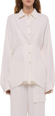 Helmut Lang Cinched Long Sleeve Shirt