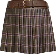 Ramy Brook Metallic Plaid Miniskirt