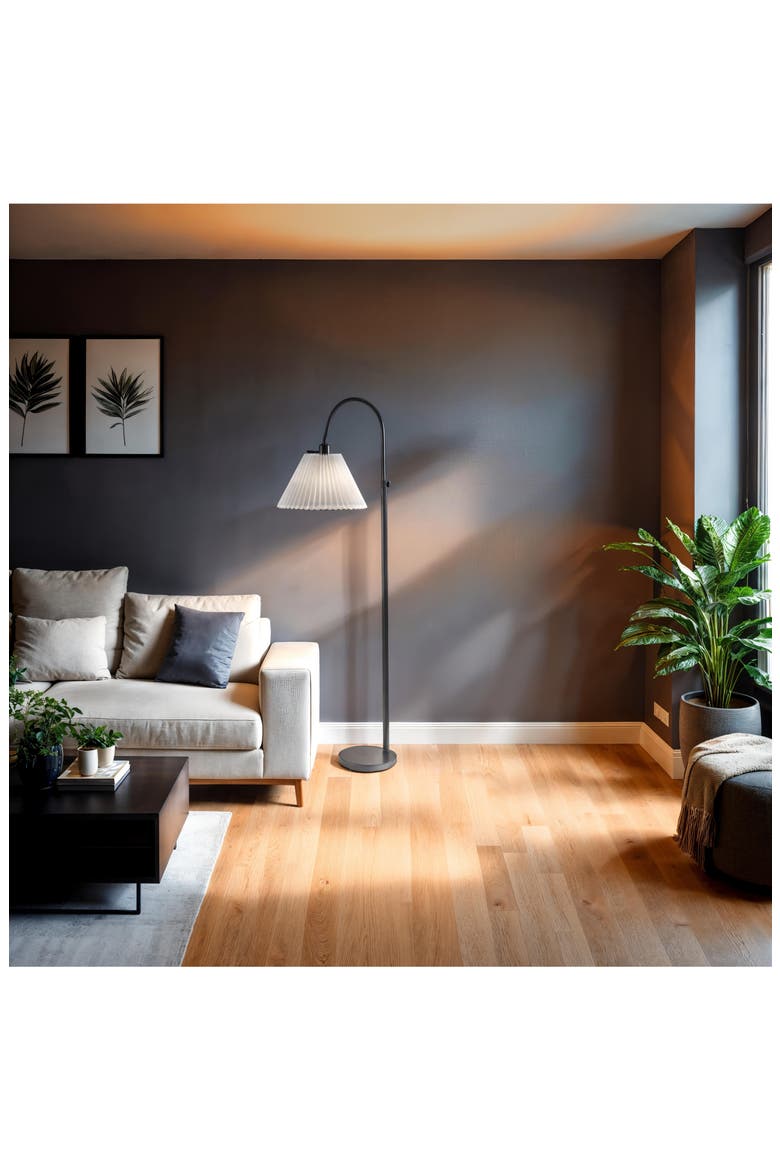 Thalia Floor Lamp, Alternate, color, BLACK