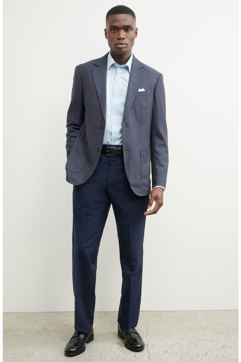 Nailhead Textured Wool Sport Coat, Alternate, color, TEAL- BROWN OVAL SUITING