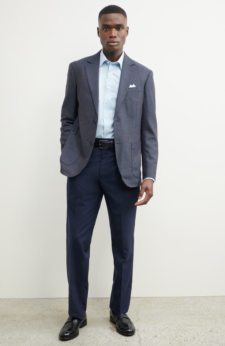 Nordstrom Nailhead Textured Wool Sport Coat, Alternate, color, Teal- Brown Oval Suiting