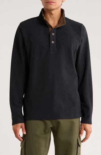 BURNSIDE Jacquard Henley Sweatshirt