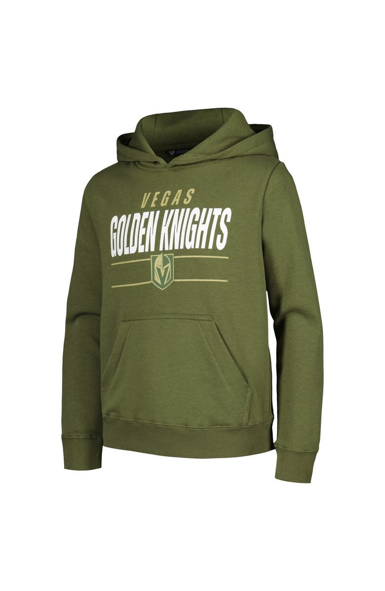 LEVELWEAR Youth Levelwear Olive Vegas Golden Knights Podium Fleece Pullover Hoodie, Alternate, color, Olive