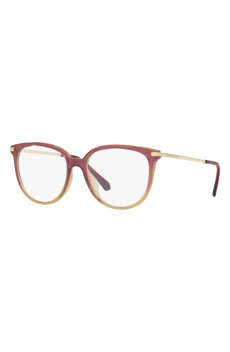 Michael Kors Westport 54mm Round Optical Glasses, Alternate, color, Rose