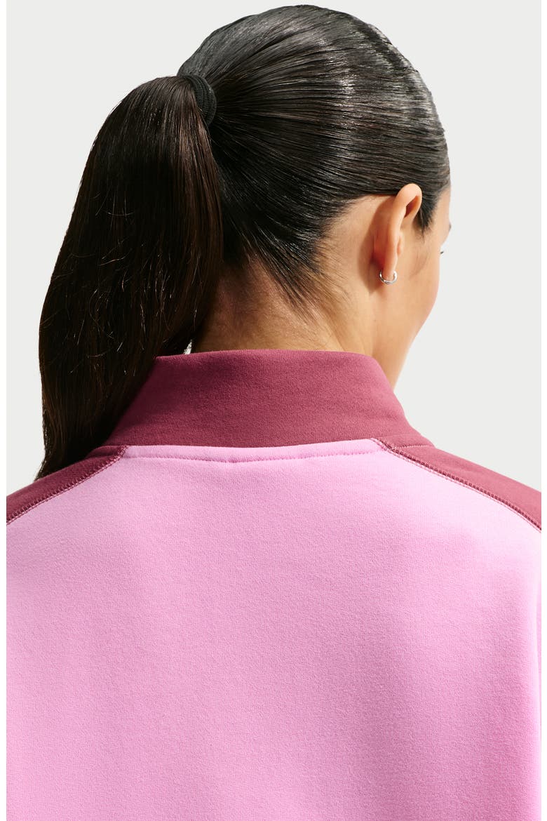 Track Club Fleece Full Zip Jacket, Alternate, color, PINK RISE/ PINK SMOKE