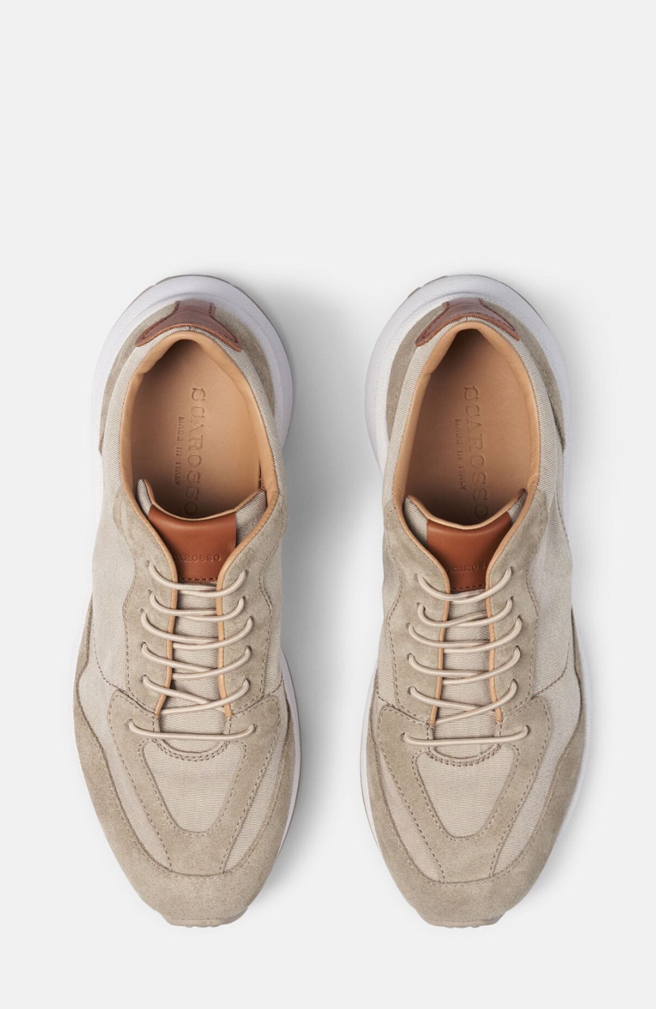 Achille Sneakers, Alternate, color, Beige - Fabric