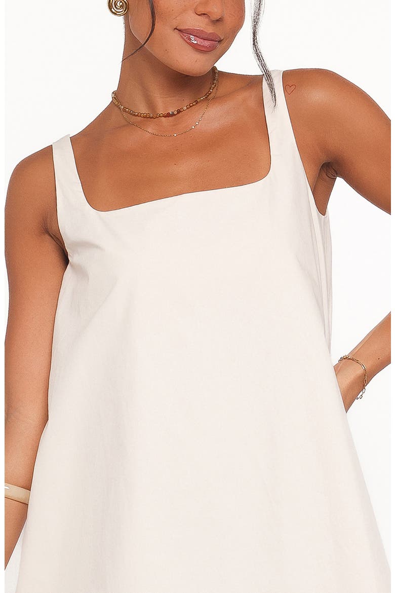 Kora Trapeze Cotton Minidress, Alternate, color, CHALK WHITE