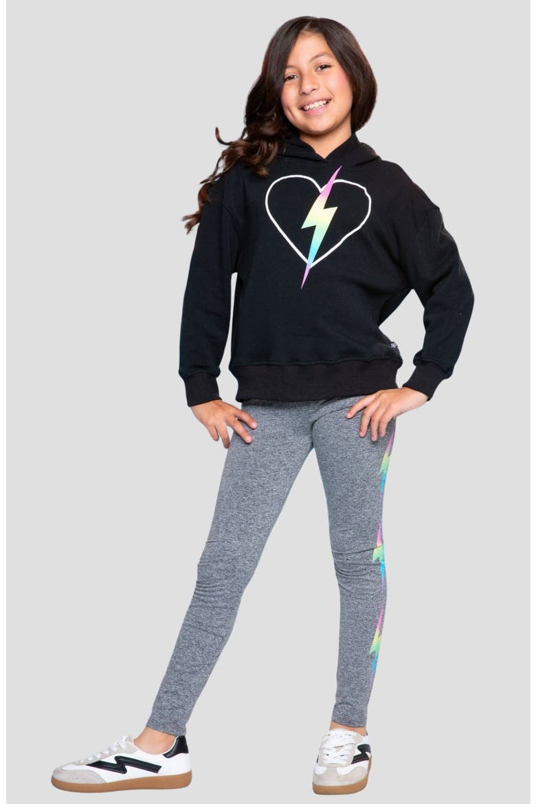 Kids' Graphic Hoodie, Alternate, color, BLACK GOOD VIBES MULTI