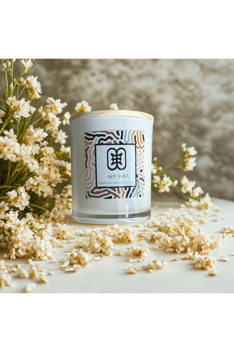 Akwaaba Candle 11oz, Alternate, color, White