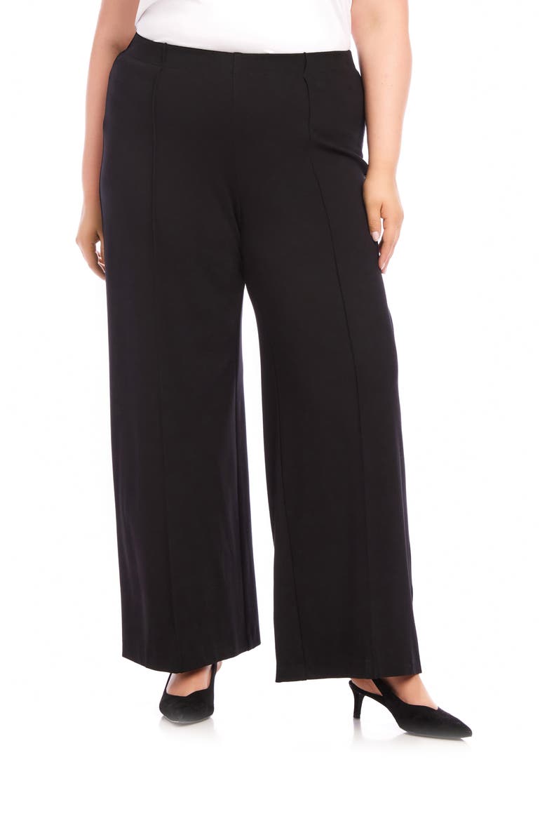 Luna Ponte Wide Leg Pants, Main, color, BLACK