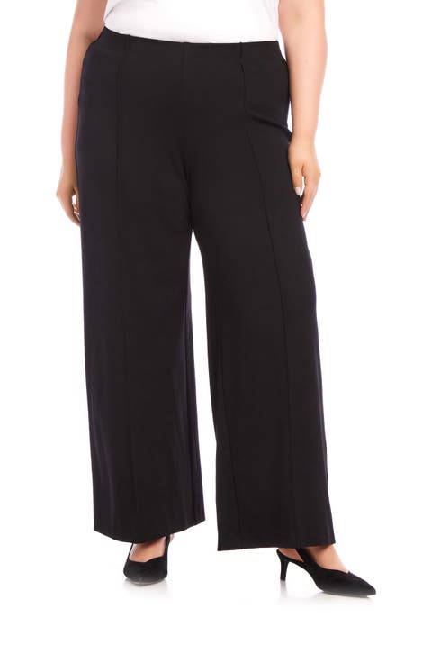 Luna Ponte Wide Leg Pants (Plus)