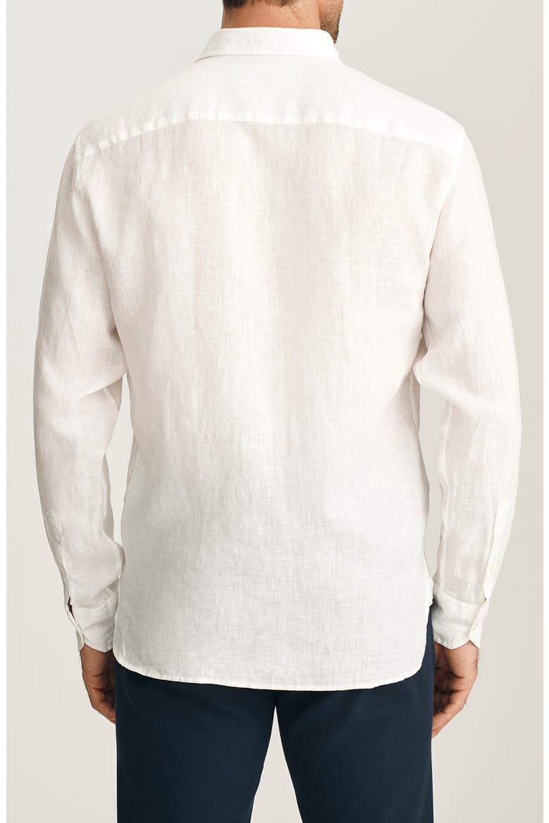 Linen Button-Up Shirt, Alternate, color, WHITE