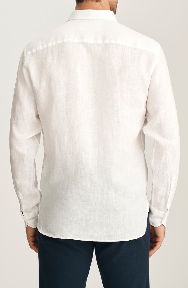 34 Heritage Linen Button-Up Shirt, Alternate, color, White