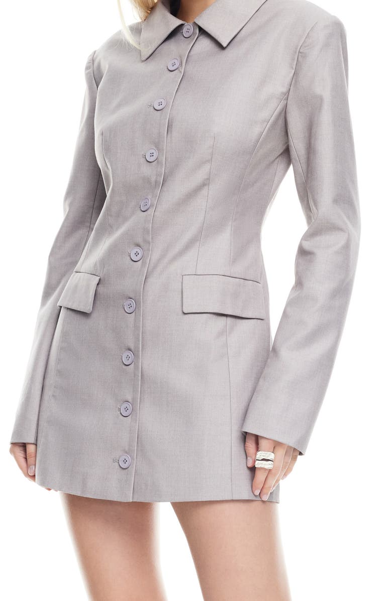 LIONESS Cheri Long Sleeve Minidress, Alternate, color, Grey