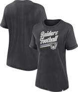 FANATICS Women's Fanatics Branded Charcoal Las Vegas Raiders Hit Snow Washed T-Shirt