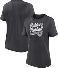 FANATICS Women's Fanatics Branded Charcoal Las Vegas Raiders Hit Snow Washed T-Shirt
