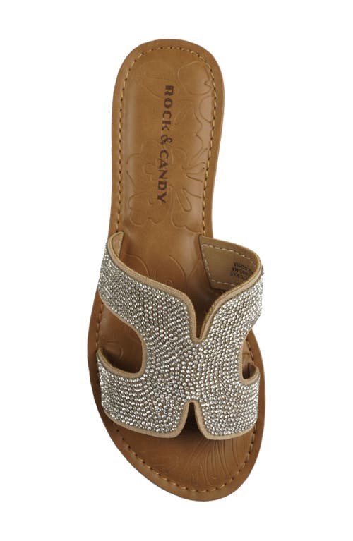 Shop Rock & Candy Rock And Candy Rhinestone Sandal In Beige Rhinestone