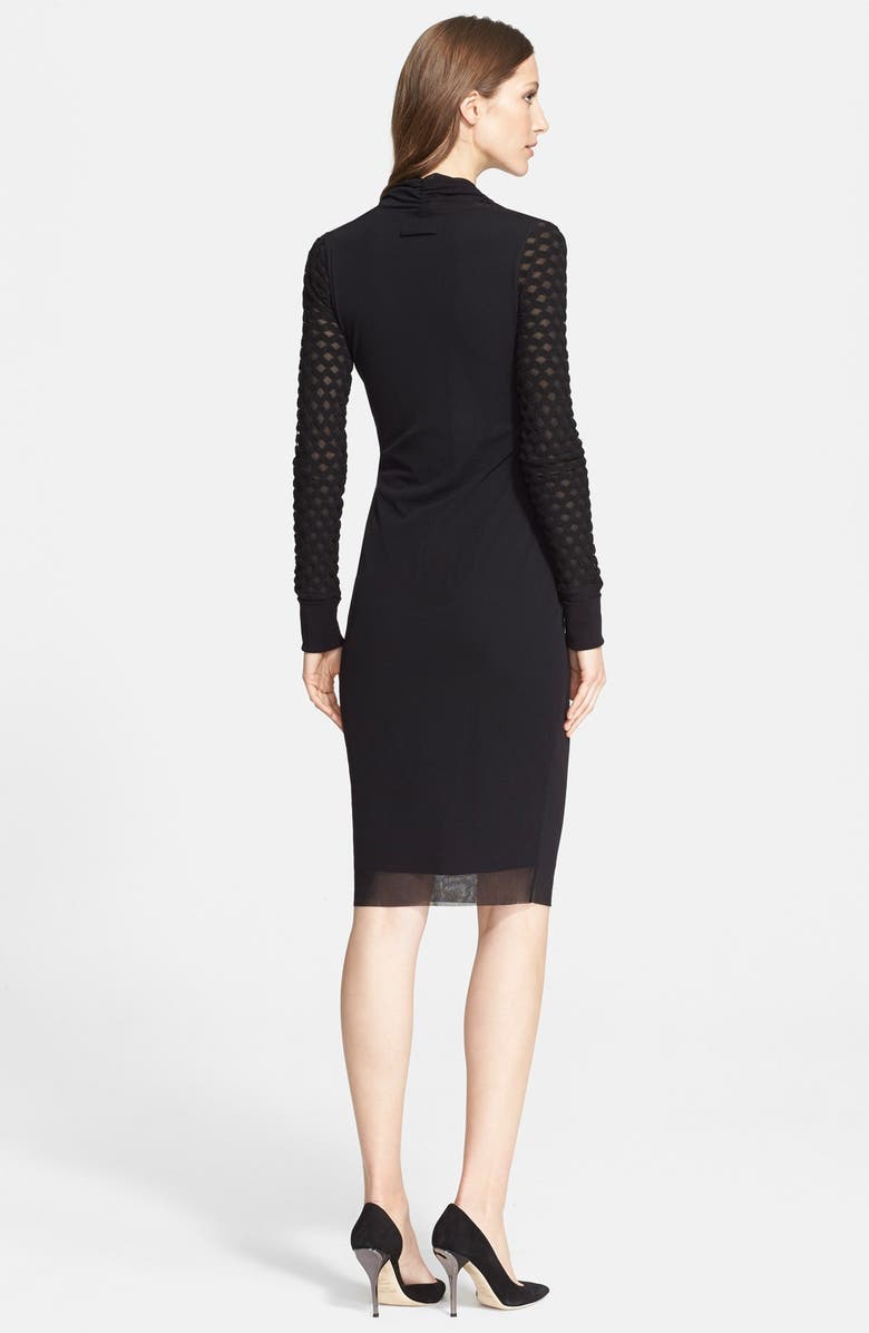 Fuzzi Jean Paul Gaultier Cowl Neck Long Sleeve Tulle Dress, Alternate, color,